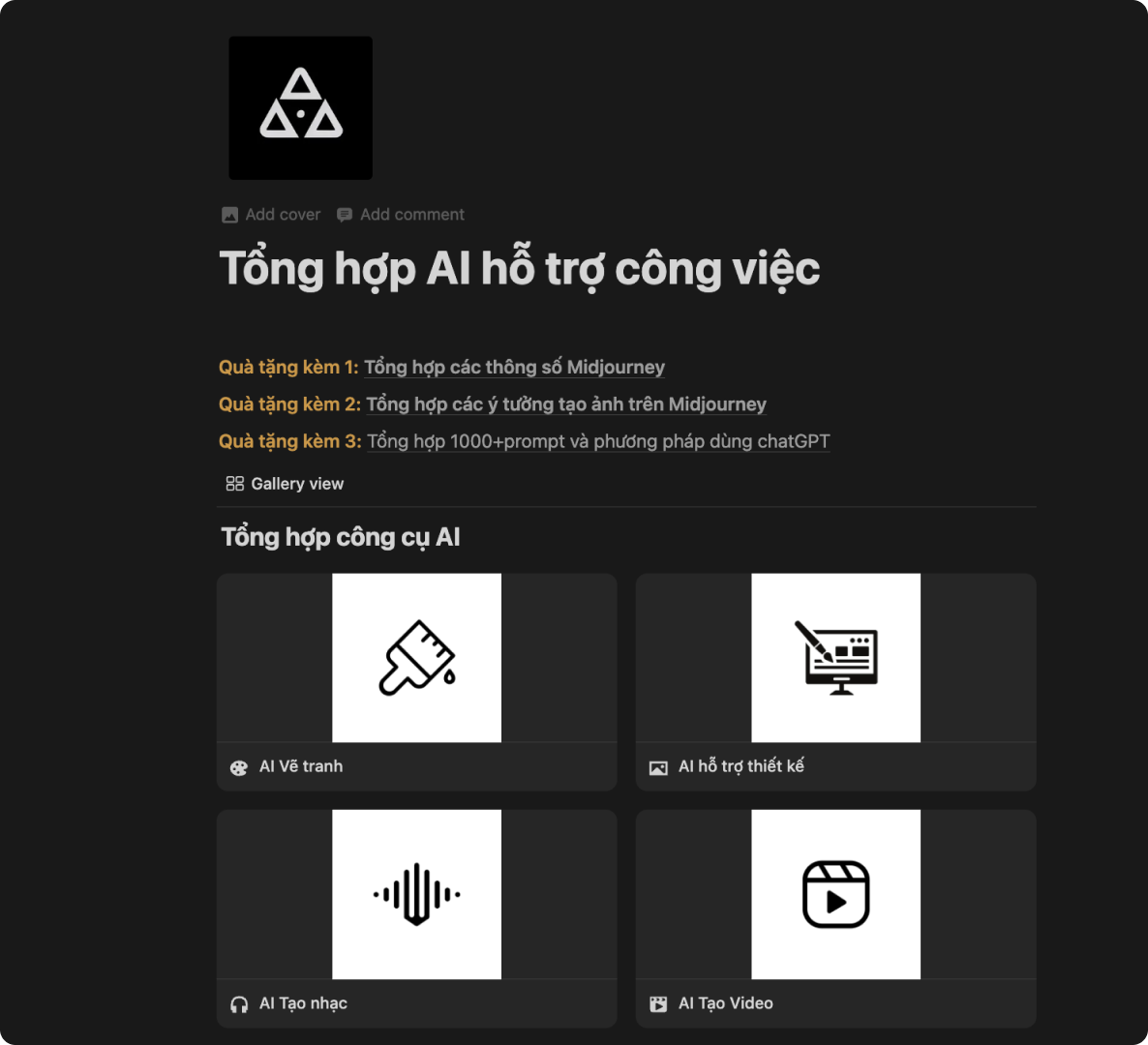 Bảng tổng hợp đầy đủ và chi tiết các công cụ AI theo từng mục đích sử dụng